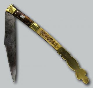 Antique Late 19th century Large Toledo marked Folding Knife Navaja 5
