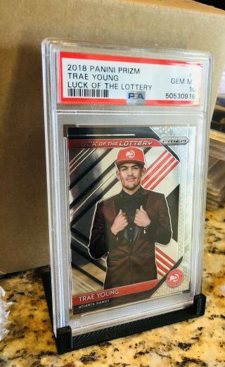 2018 Panini Prizm Trae Young Luck Of The Lottery Rookie Rc 5 Psa 10 Gem