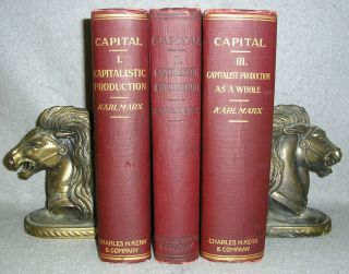Antique Socialism Books Capital 3 Vol.  Set 1907 - 15 Karl Marx & Engels Capitalism