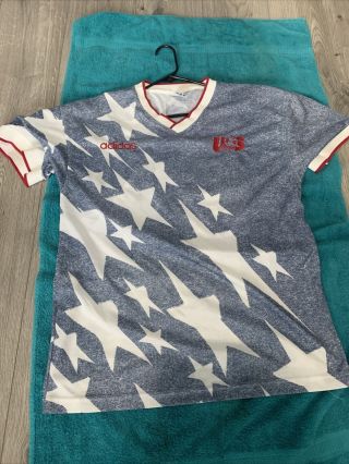 Vintage Single Stitch Adidas Fifa World Cup Usa Men’s Xl V Neck T Shirt