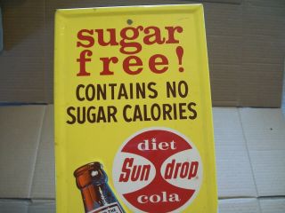 DIET SUN DROP COLA THERMOTER SIGN - Metal Antique Sign 