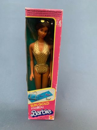 1983 Sun Gold Malibu Barbie Doll - Rare Hispanic Version - Mattel 4970