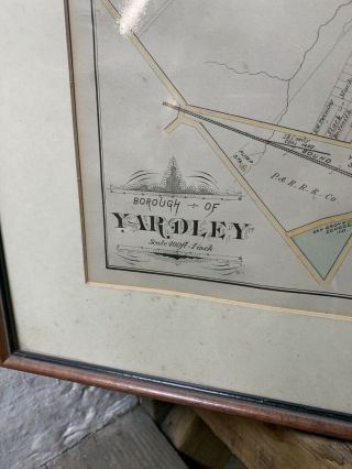 antique map Yardley,  PA.  Bucks County,  PA. 2