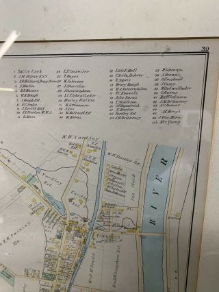 antique map Yardley,  PA.  Bucks County,  PA. 3