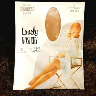 Vintage Panty Hose Nylons Lovely Hosery Lady Carroll Coffeebean Deluxe Seamless