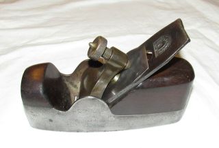 Dovetailed Steel Rosewood Infill Smoothing Plane Mathieson Glasgow Antique Tool