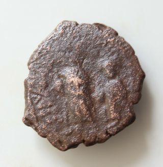Heraclius With Heraclius Constantine Ad 610 - 641.  Constantinople Ae29mm 40 Nummi