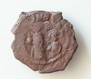 Heraclius With Heraclius Constantine Ad 610 - 641.  Constantinople Ae30mm 40 Nummi