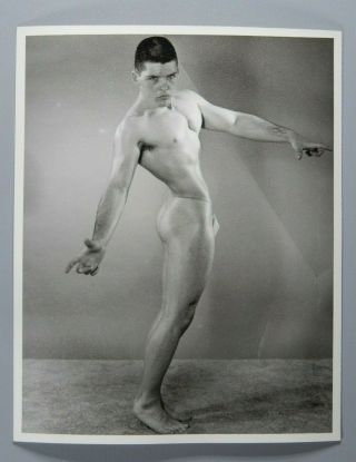 Studio Print,  Western Photography Guild,  Posing Strap Era Male Nude 4x5