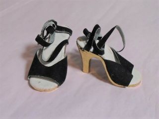 Black Madame Alexander Shoes For Vintage Cissy,  Others