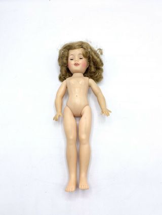 Vintage Ideal 12 " Nude Shirley Temple Doll Rubber St - 12