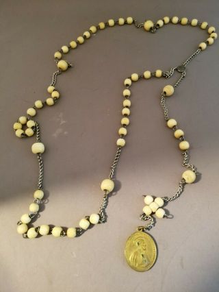 Antique Nuns Side Rosary,  Gorgeous Beads,  Hand Made