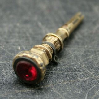 Antique Victorian 14k Gold Red Stone Ruby Pocket Watch Key (p22k)