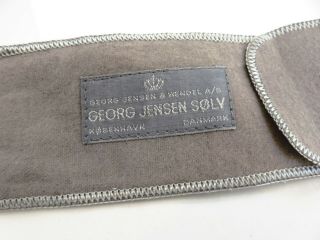 Georg Jensen Denmark Sterling Silver Anti Tarnish Storage Cloth Pouch Bag 6 X 2
