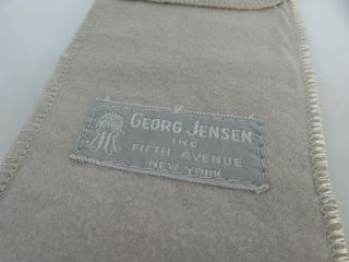 Georg Jensen York Silver Anti Tarnish Storage Cloth Pouch Bag 9 1/4 X 3