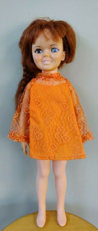 1968 Vintage 18 Inch Chrissy Doll With Growing Hair Damage