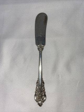 8 Wallace Grand Baroque Butter Spreader Knives Solid Sterling Silver No Monogram
