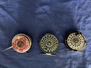 Fly Fishing Reels (3) Heddon 310 Daisy,  Martin 65,  And A Marin Automatic 49a