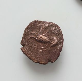 Zeugitana.  Carthage C.  350 - 320 Bc.  Bronze Æ15mm,  1,  7g Palm / Pegasus Flying