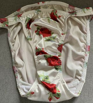 Second Skin Animal Roses Vintage Panties Briefs Bikini Cacique Small 5 Read