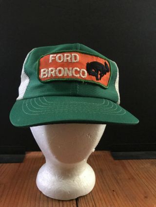 Vintage Ford Bronco Patch Mesh Trucker Snapback Hat Cap