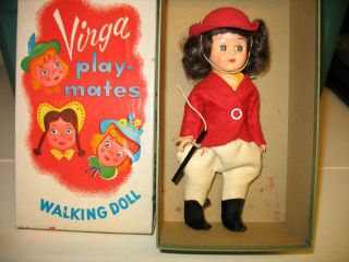 Vintage 8 " Virga Play - Mates Walking Doll W/original Box,  Clothing,  And Wip