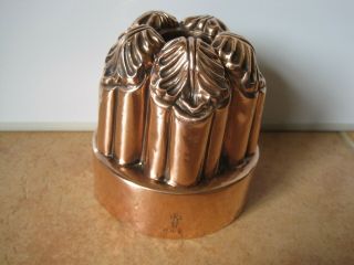 Antique Victorian Copper Jelly Mould No.  554 Benham & Froud W/pipe Stamped Sc