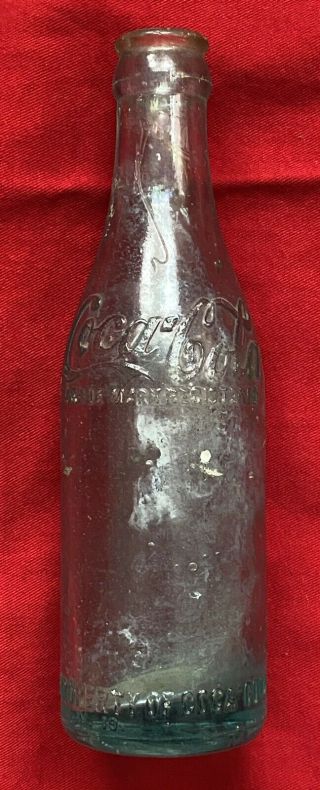 Coca Cola Bottle,  Antique 1900s,  Straight Side