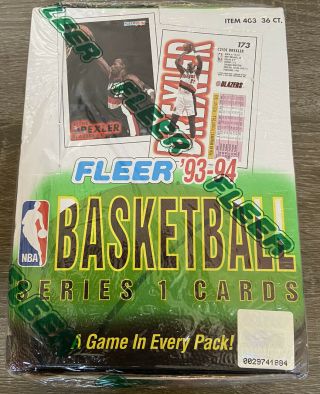 93/94 Fleer Basketball - Series 1 36 Packs Factory 1993 Nba