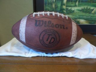 Vintage Wilson 1201 Td Intercollegiate Leather Football (holds Air)