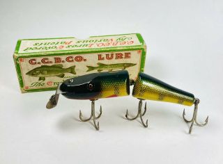 Vintage Creek Chub Jointed Pikie Glass Eyes Wooden Fishing Lure