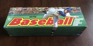 1975 Topps Baseball Empty Wax Pack Box,  Crisp Looking For