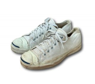Vintage Converse Jack Purcell Natural Canvas Sneakers Shoes Sz 6.  5 Mismatched