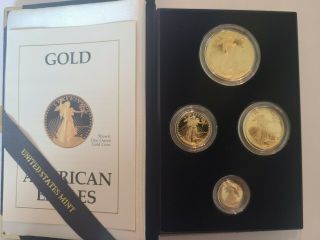 1988 U.  S.  American Eagle Gold Bullion Coins Proof Set $50,  $25,  $10,  $5