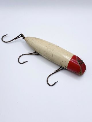 Vintage Early South Bend Bass Oreno Wood Fishing Lure Tough Jersey Rigged