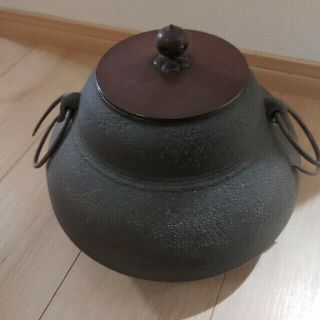 Japanese Antique Kanji Old Tetsubin Bottle Tea Kettle Teapot Chagama 1061