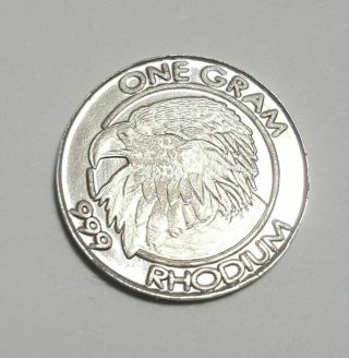 Rhodium Bullion Coin | 1 Gram 99.  9 | Rarer Than Gold Platinum Palladium Bar