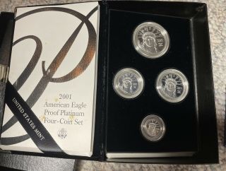 2001 American Eagle Platinum Proof 4 Coin Set w/ 2