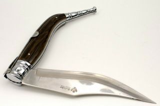 Antique Spanish NAVAJA Folding Knife,  Blade Marked TOLEDO & Two - Headed Eagle 3