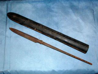 [sj17] Japanese Samurai Sword: Monju Yari Spear Blade And Saya