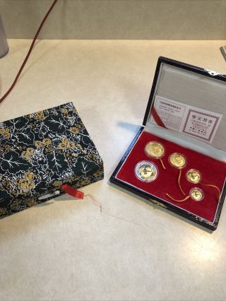 1993 China Proof Gold Panda 5 - Coin Set Boxes