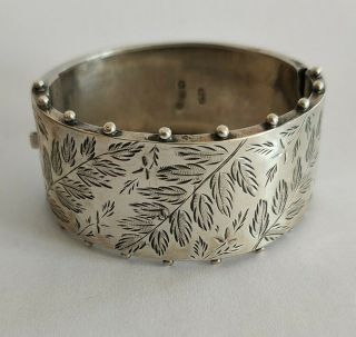 Antique Victorian Silver Aesthetic Movement Bracelet Chester 1883 Pope And Phelp