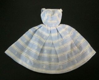 Vintage Barbie Suburban Shopper 969 Blue & White Stripe Sun Dress Tm Version