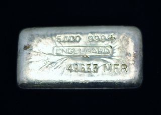 Rare 5.  0 Oz Engelhard Silver Bar Rare 700 Eng002