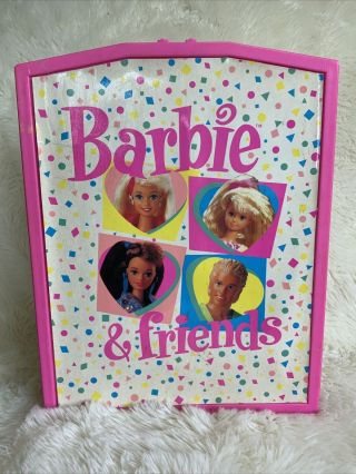 Vintage Mattel Barbie & Friends Showcase Case Closet 1993 Tara Toy Pink Quilted