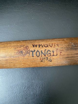 Early Antique Spalding Wagon Tongue Wood Baseball Bat 34 Inch
