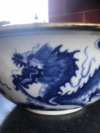 Antique Chinese Porcelain Blue And White Bowl Shun - Chih 1644 - 1661 Ming