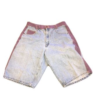Vintage 90’s Bugle Boy Mens Blue Denim Jean Shorts Cotton Size 34