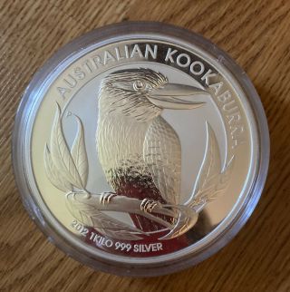 2012 Australian Silver Kookaburra 1 Kilo Coin - Perth