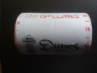 Roll Of 20 Silver Dollars In A Casino Wrapper And O On One Side 1885 On Other